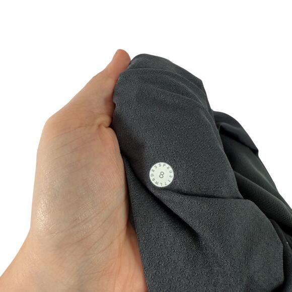 Lululemon Namaskar Grey Crop Pants Athleisure Gym Travel Pull On Workout Women 8 - Picture 6 of 6